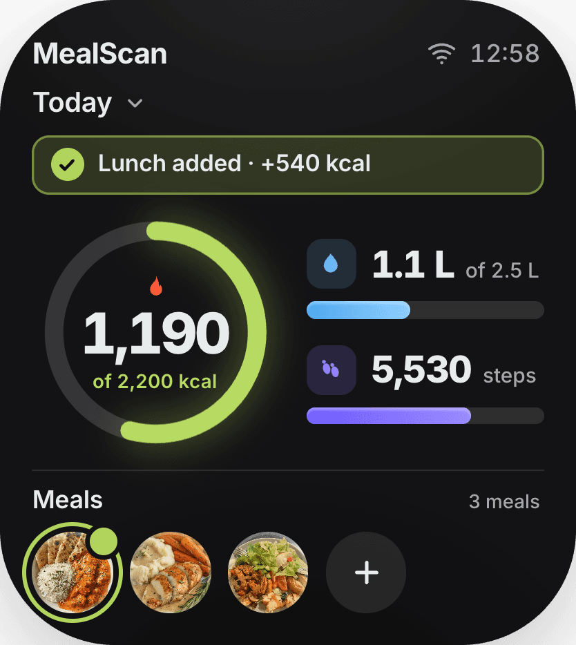 Step 01: Snap your meal